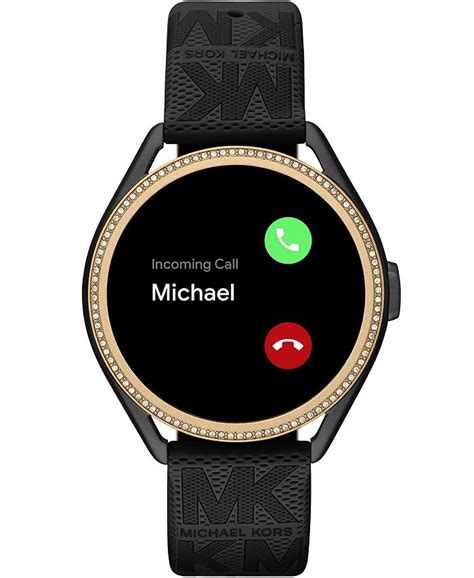 michael kors gen 5e smartwatch mkgo gummi schwarz|Michael Kors smartwatch reviews.